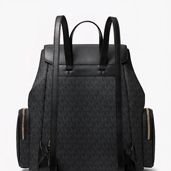 Michael Kors Black Jet Set Large Logo Backpack - Picture 5 of 5